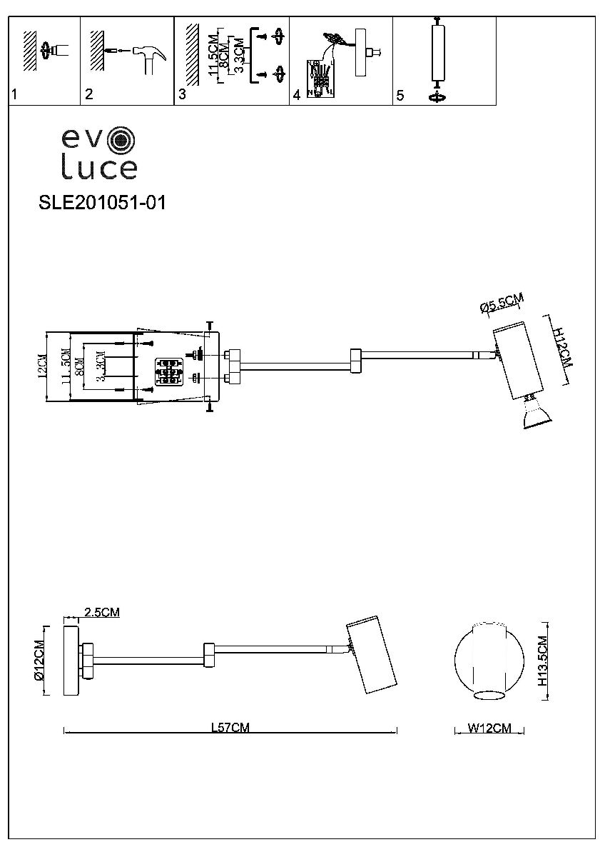 Спот Evoluce Zoom SLE201051-01