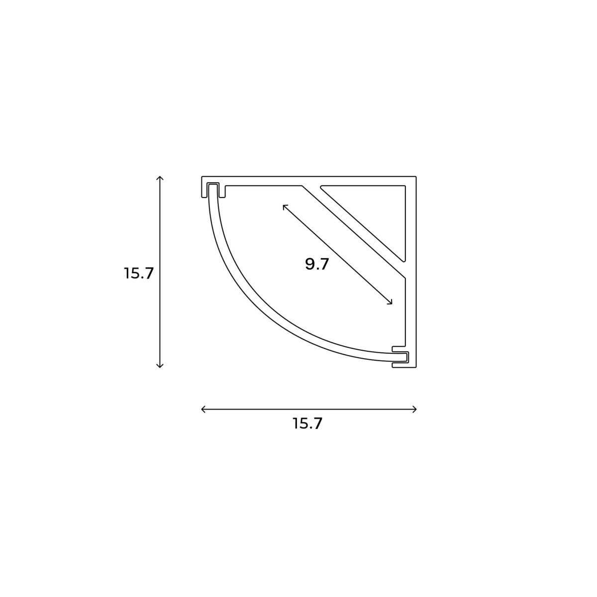 Накладной угловой внутренний профиль для светодиодной ленты Hesby Lighting Line HSBL_0197