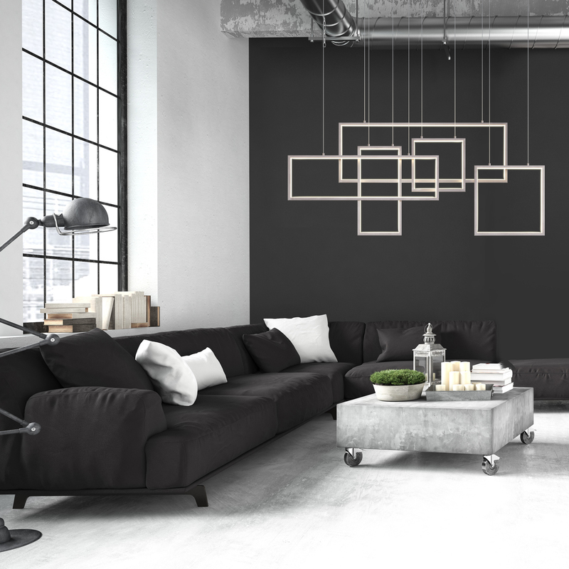 Подвесная светодиодная люстра Eurosvet Smart Direct 90278/5 сатин-никель