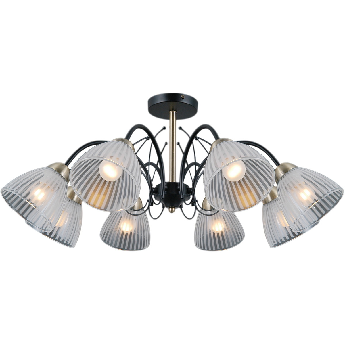 Люстра на штанге Illumico IL0198-8CSQ-79 BK AB