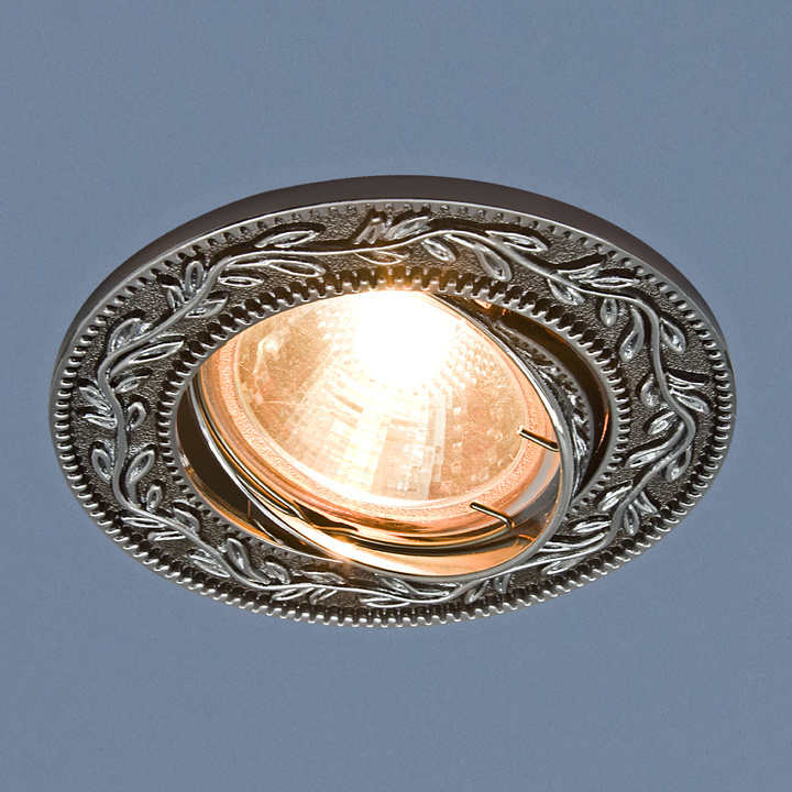 Встраиваемый светильник Elektrostandard 713 MR16 GU/SL черный/серебро 4690389060755