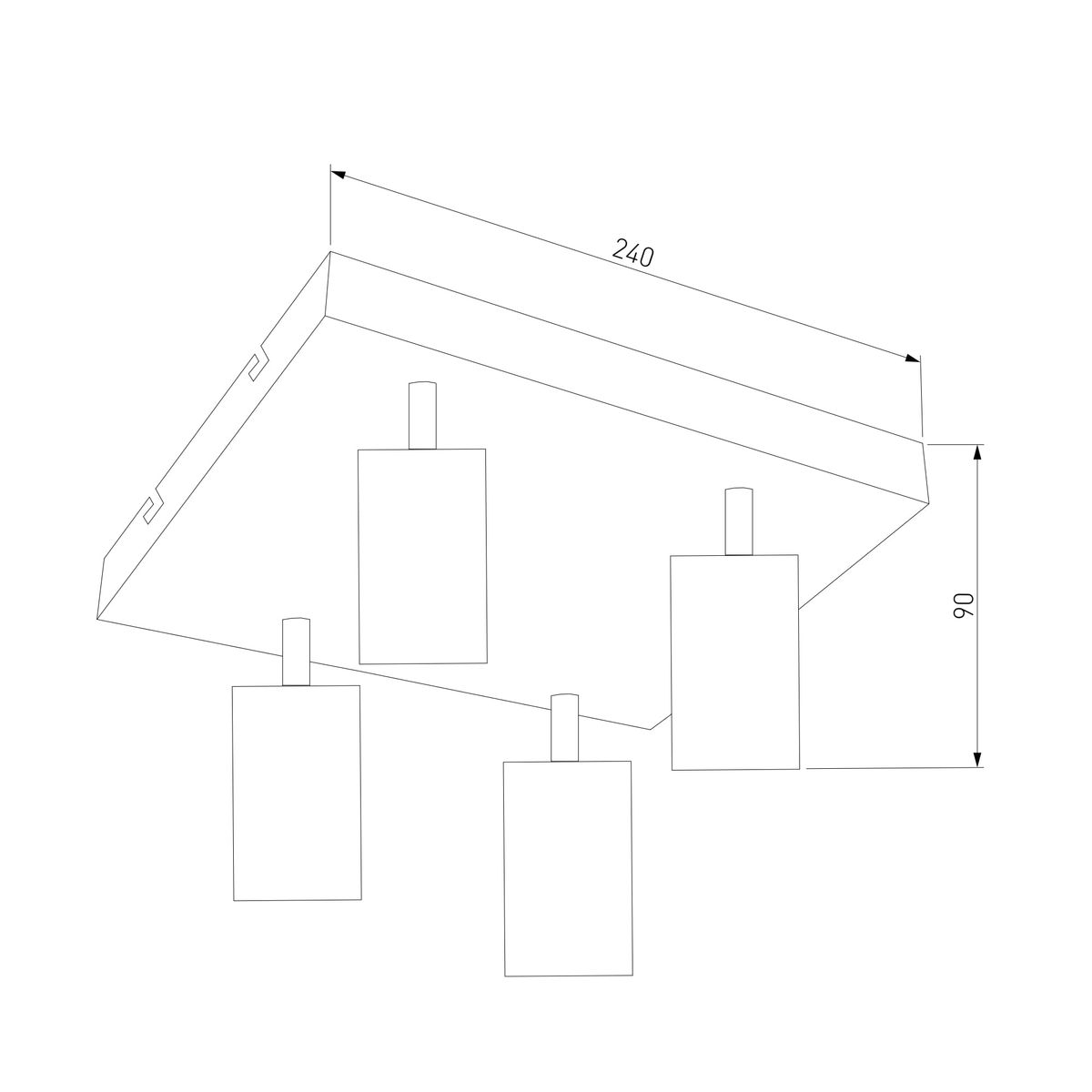 Спот Eurosvet Fleur 20066/4 LED черный/золото