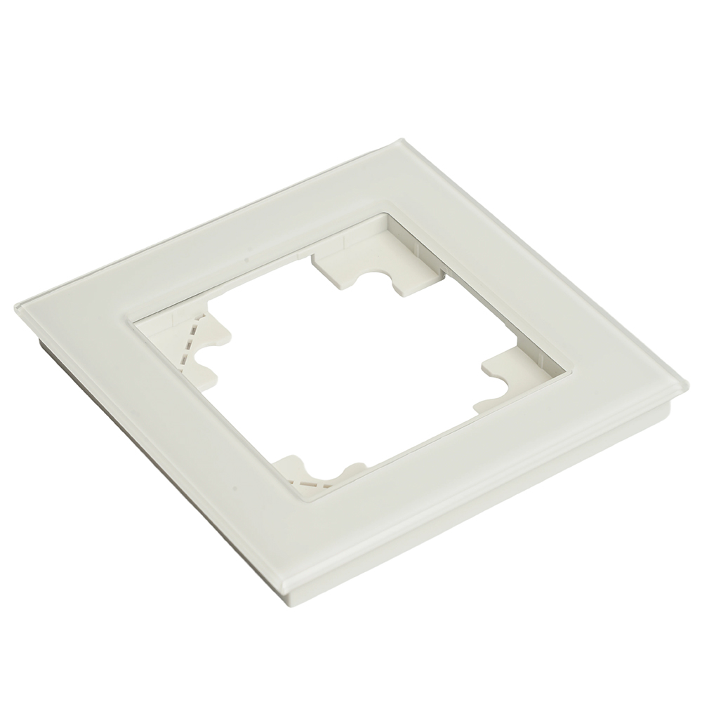 Рамка 1-местная для сенсорных механизмов, подсветки, стекло, Stekker Катрин GFR00-7001-01S 50303