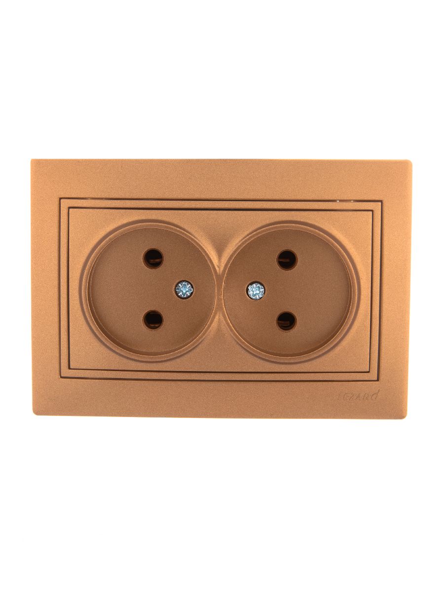 Розетка двойная б/з Lezard Mira 701-1313-128