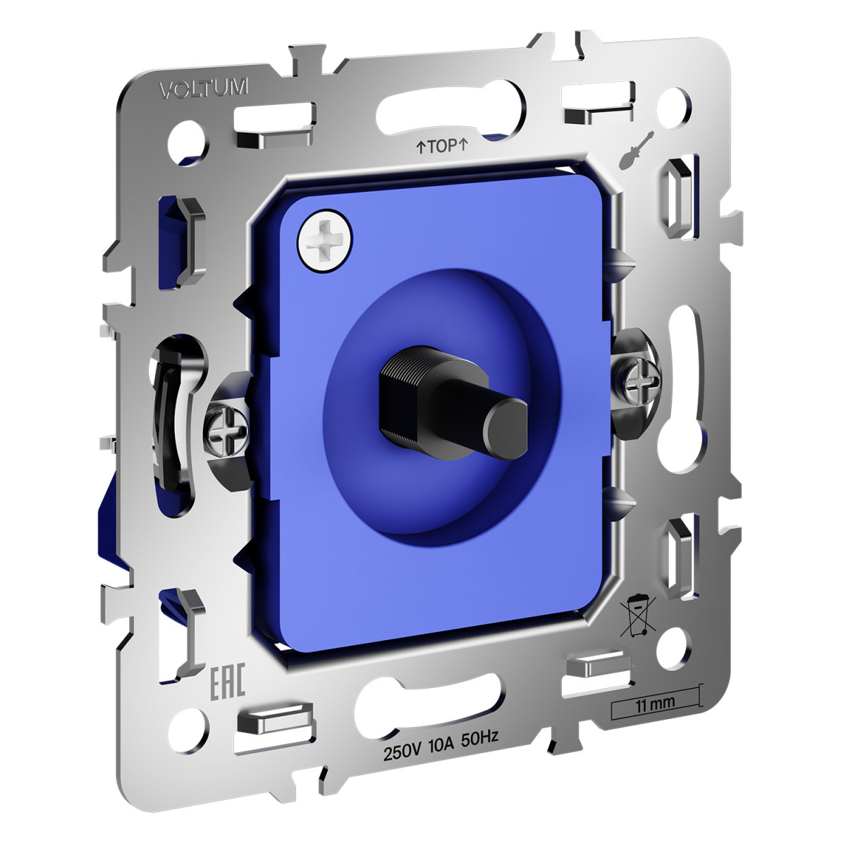 Механизм светорегулятора поворотно-нажимного 600 Вт Voltum S70 VLS0703M