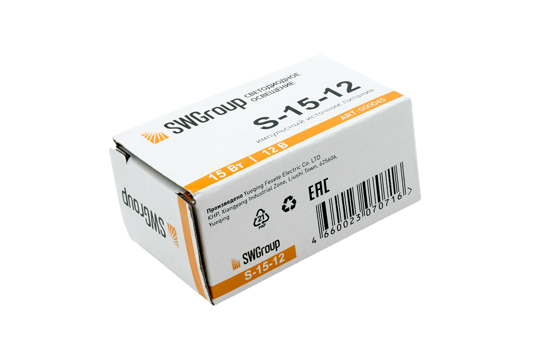 Блок питания SWG S-15-12 900045