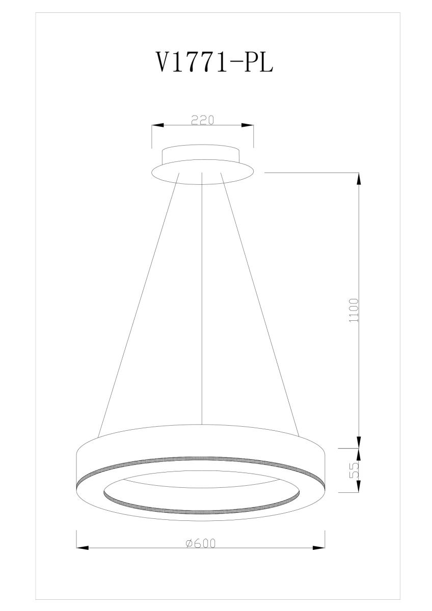 Подвесная светодиодная люстра Moderli Viso V1771-PL