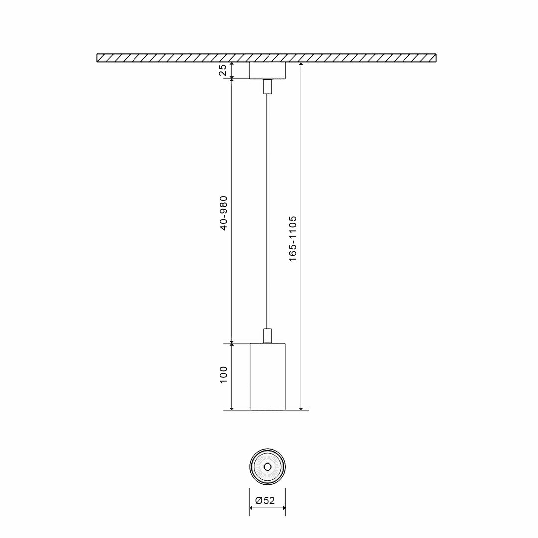 Основание для подвесного светильника SWG MINI-VL-M6-BL 004869