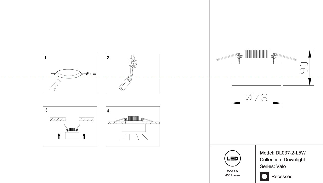 Встраиваемый светодиодный светильник Maytoni Valo DL037-2-L5W