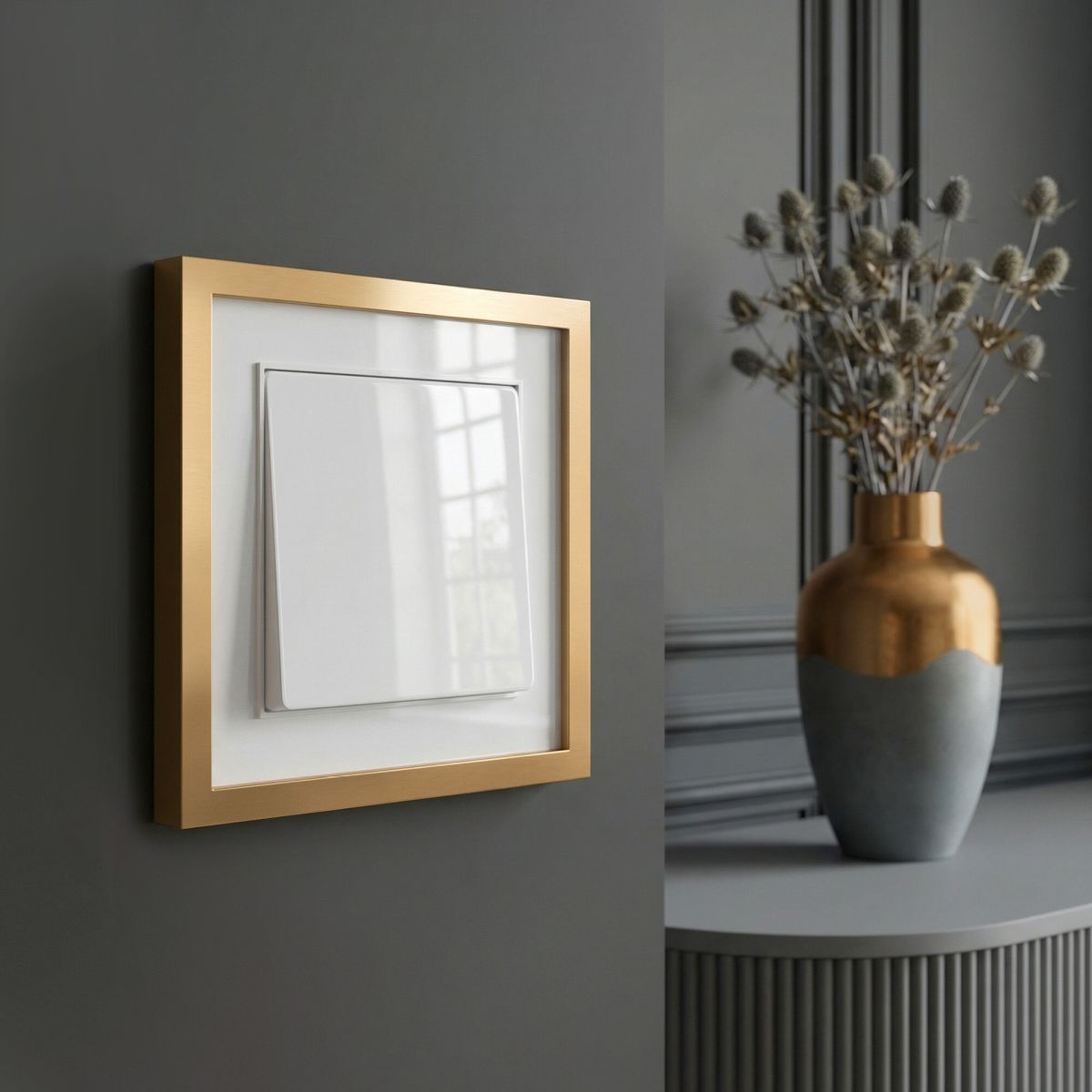 Рамка на 1 пост Baguette белый/золотистая латунь 4690389219665 W0012853 a072282