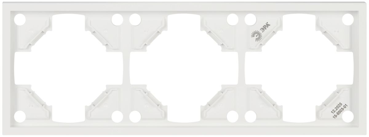 Рамка для розеток и выключателей ЭРА Galaxy 15-5003-01 на 3 поста белый Б0070854