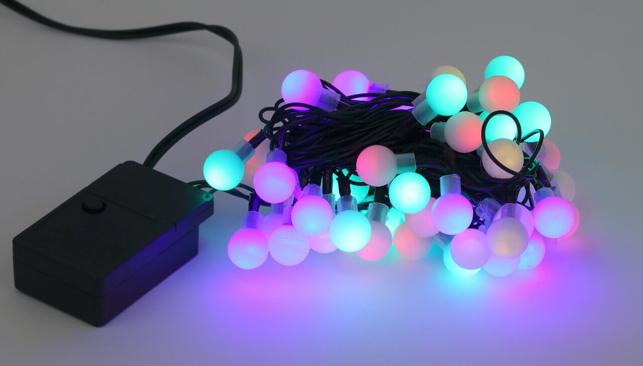 Гирлянда шарики 220V мультиколор ЭРА ENIN - 15BM Б0047967