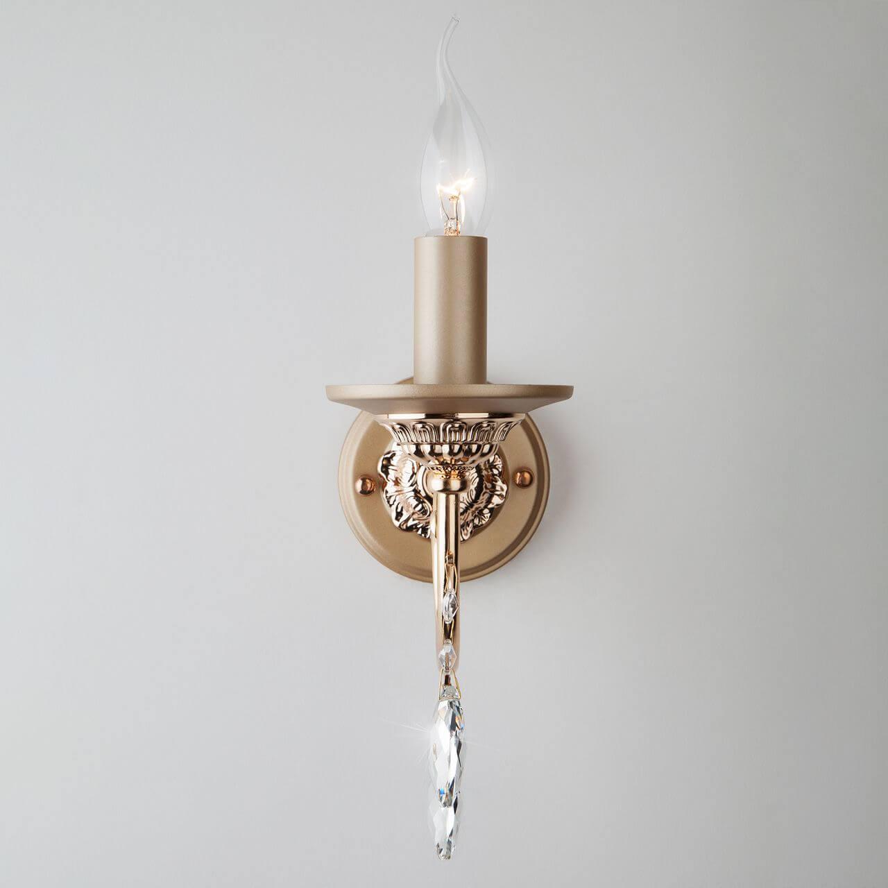 Бра Eurosvet Cappella 10079/1 золото/прозрачный хрусталь Strotskis