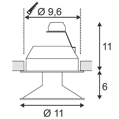 Встраиваемый спот SLV TWISTER QRB111 хром 112842