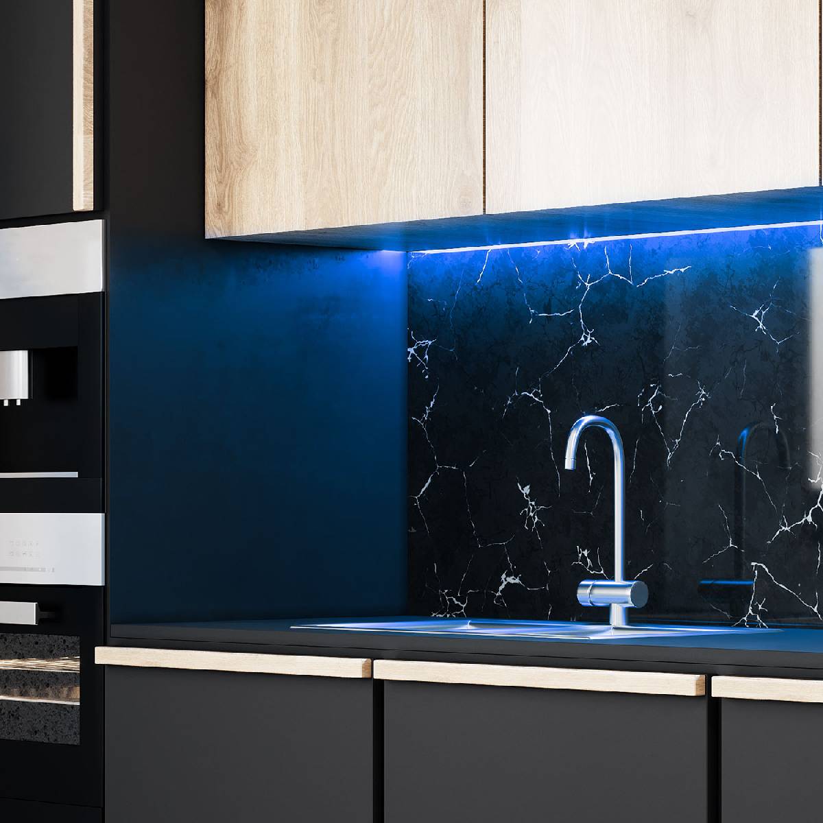 Светодиодная влагозащищенная лента Gauss 4,8W/m 60LED/m 2835SMD синий 5M 311000505