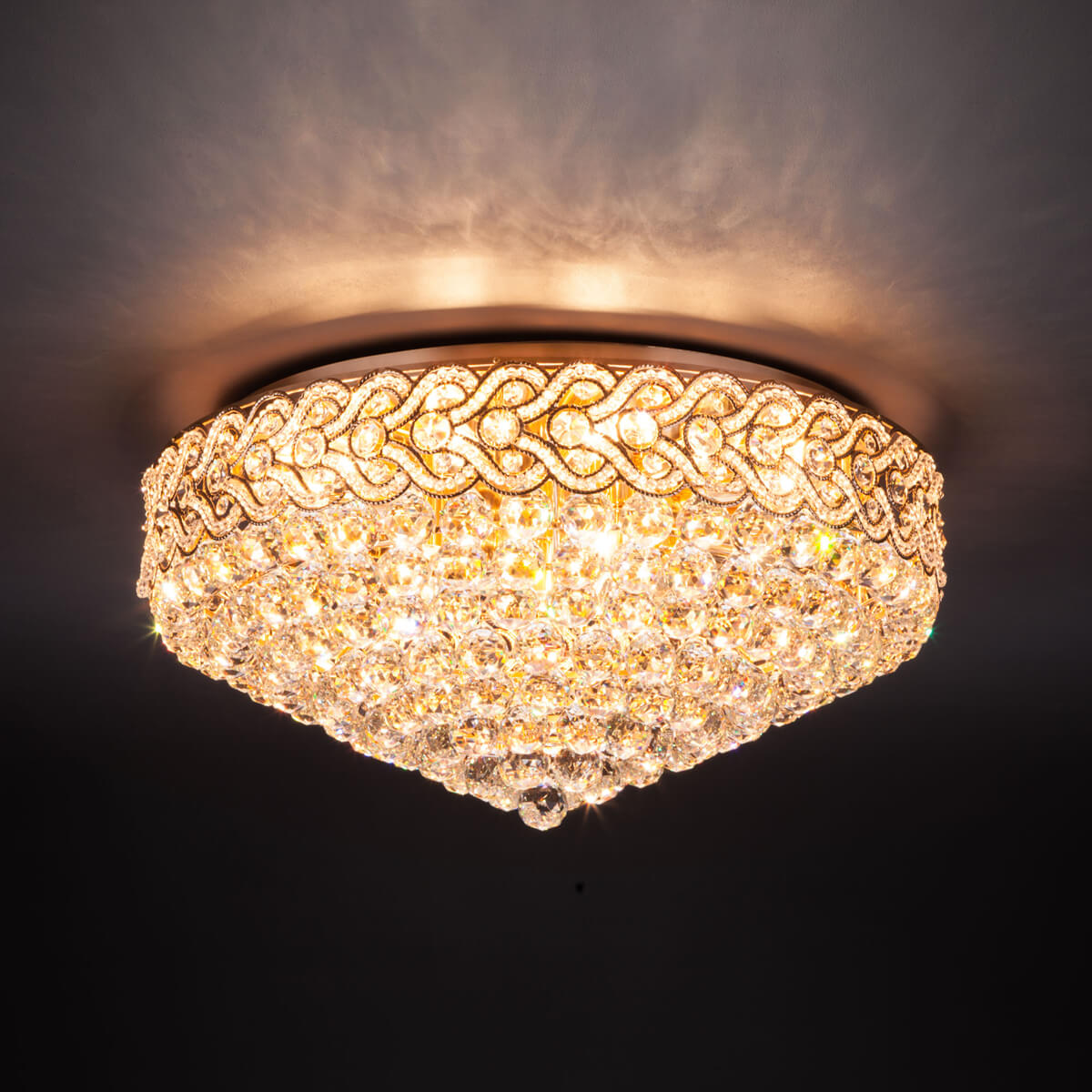 Потолочная люстра Eurosvet 3296/16 золото/прозрачный хрусталь Strotskis