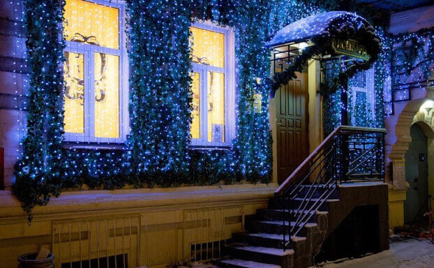 Светодиодная сетка (07938) Uniel 220V синий ULD-N2520-240/DTA BLUE IP20