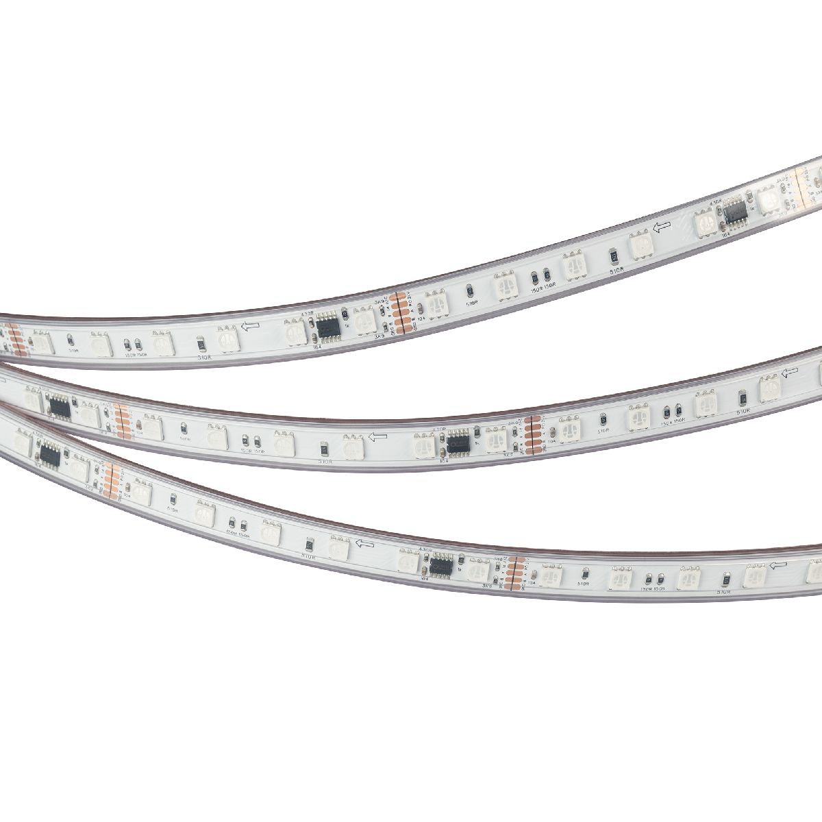 Светодиодная герметичная лента Arlight DMX-PFS-B60-12mm 24V RGB-PX6 (14 W/m, IP68, 5060, 5m) 039608