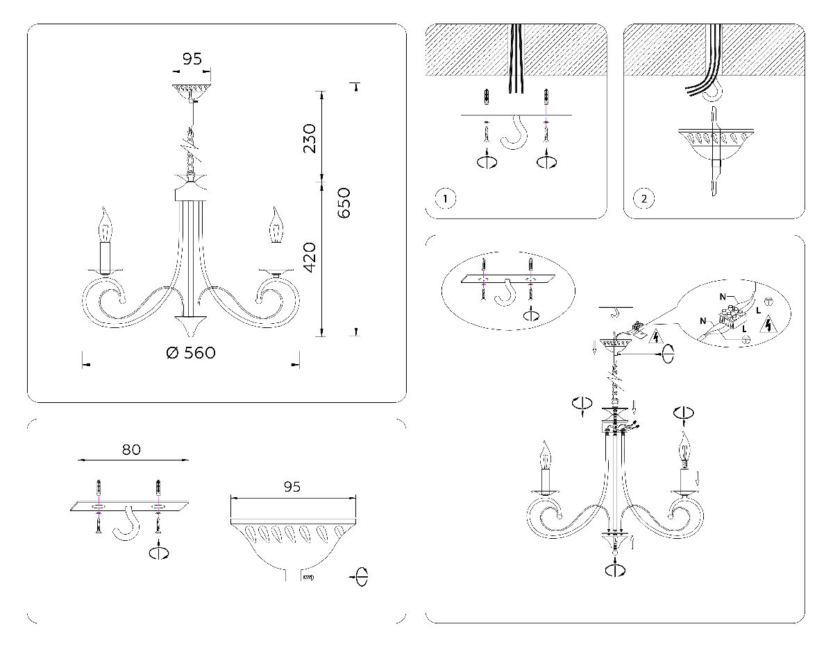 Подвесная люстра Ambrella Light Modern TR9606