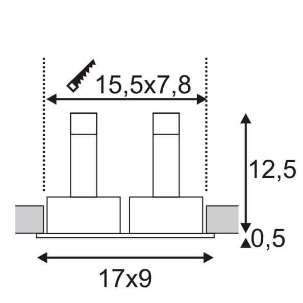 Встраиваемый светильник SLV New Tria 1 QRB111 113531