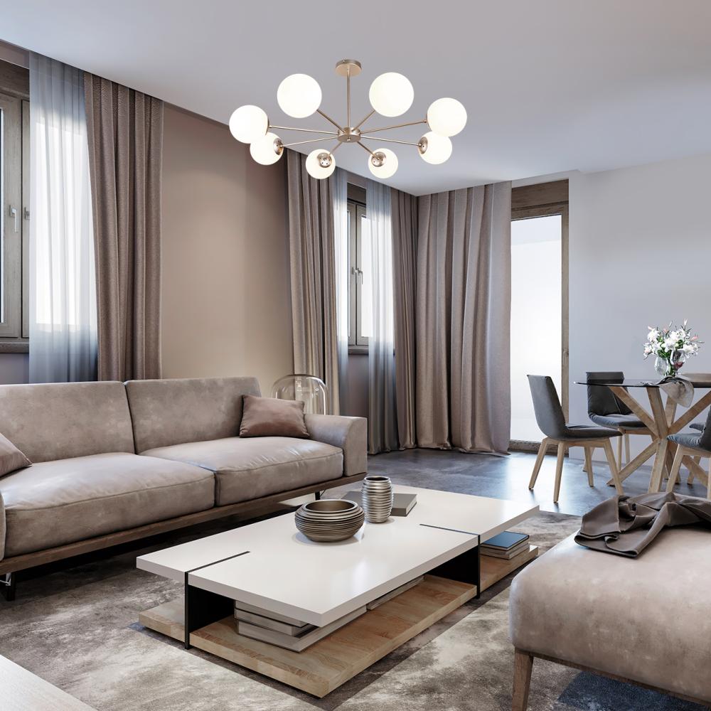 Люстра на штанге Escada Ethereal 2110/8P Nickel