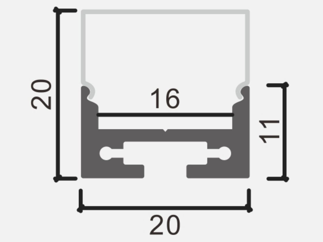 Профиль накладной с рассеивателем (экраном) SWG Pro LS.1911 00-00045273