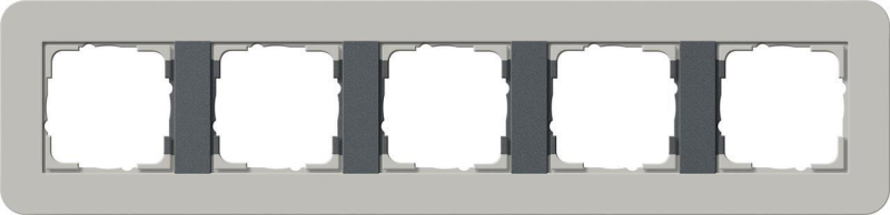 Рамка 5-постовая Gira E3 серый/антрацит 0215422