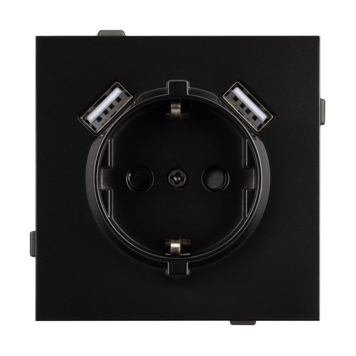 Механизм розетки с USB зарядкой Arlight SCT-TENDO-MUAA-PL-BK (230V, 16A) 054083