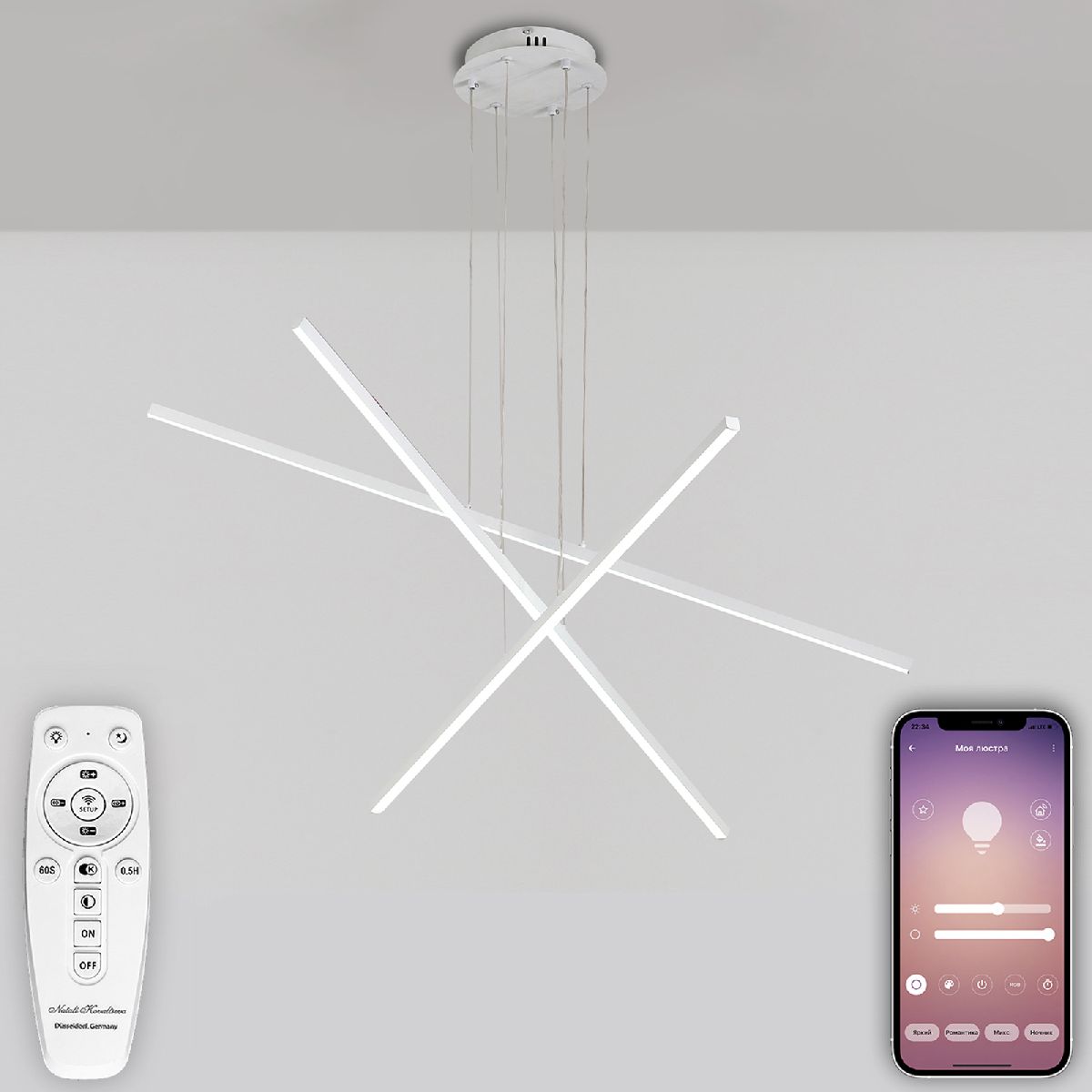 Подвесная люстра Natali Kovaltseva Line LED LAMPS 81106/3C