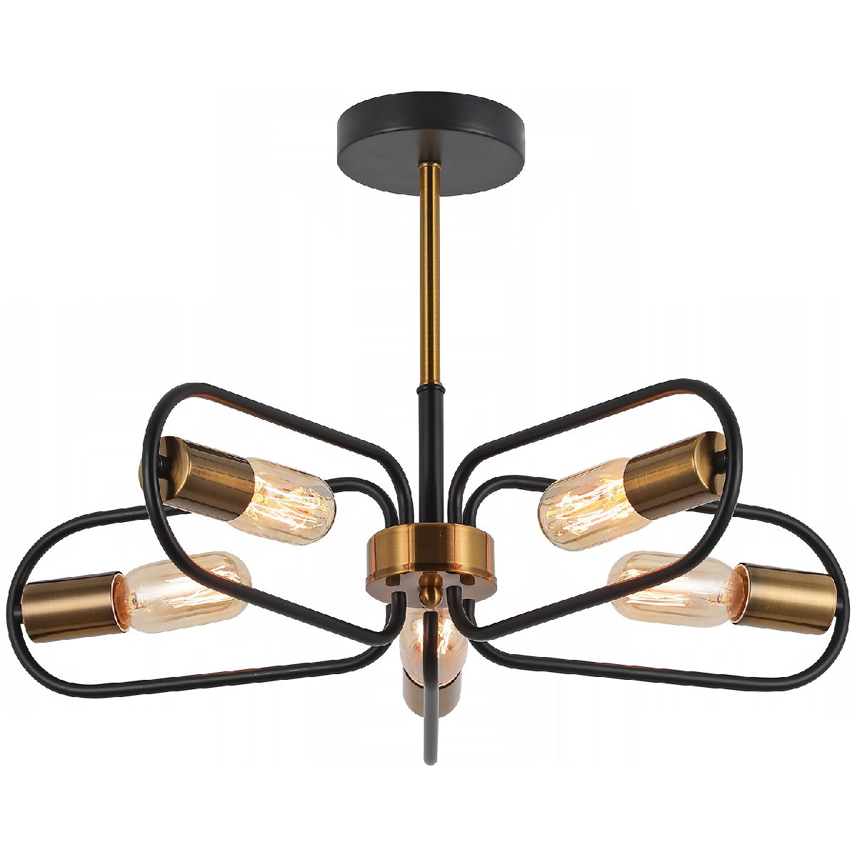 Люстра на штанге Illumico IL8253-5COU-79 BK GD