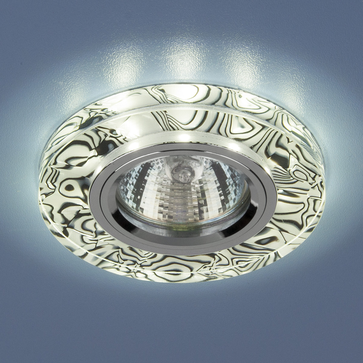 Встраиваемый светильник с двойной подсветкой Elektrostandard 8371 MR16 белый/черный 4690389060632