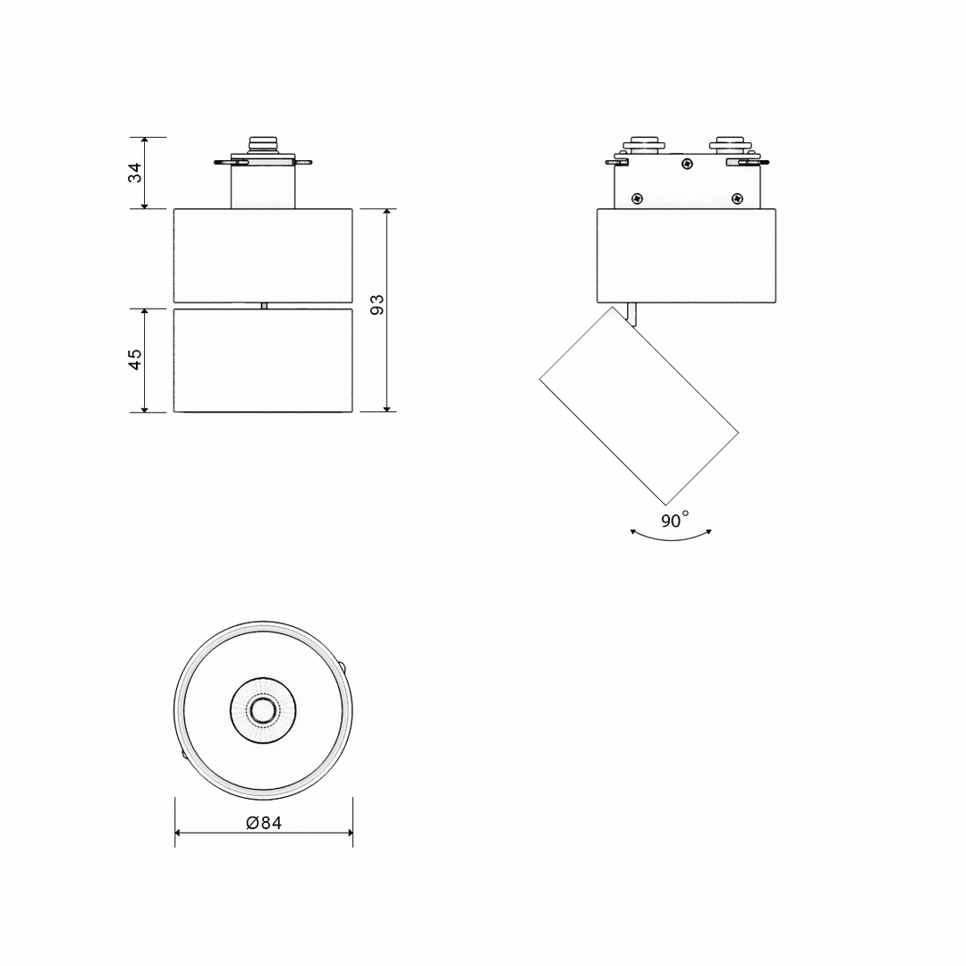 Трековый светильник Lumker I-TR-BL-WW 005112