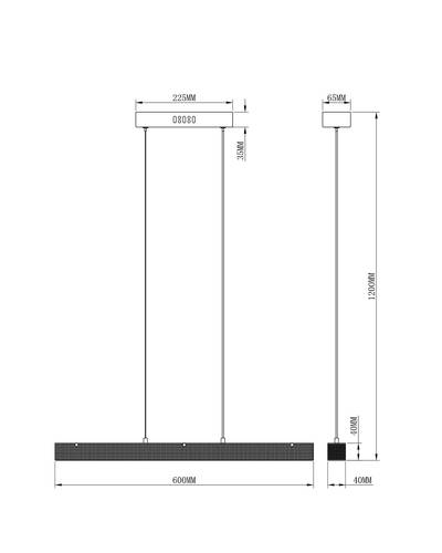 Подвесной светодиодный светильник Moderli Elena V2720-PL