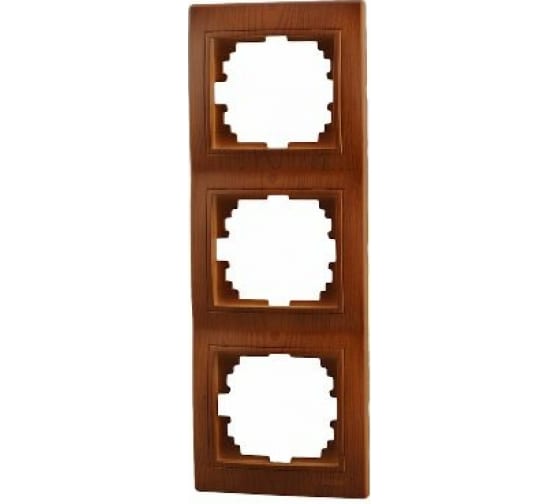 Рамка 3-местная вертикальная Lezard Mira 701-0801-153
