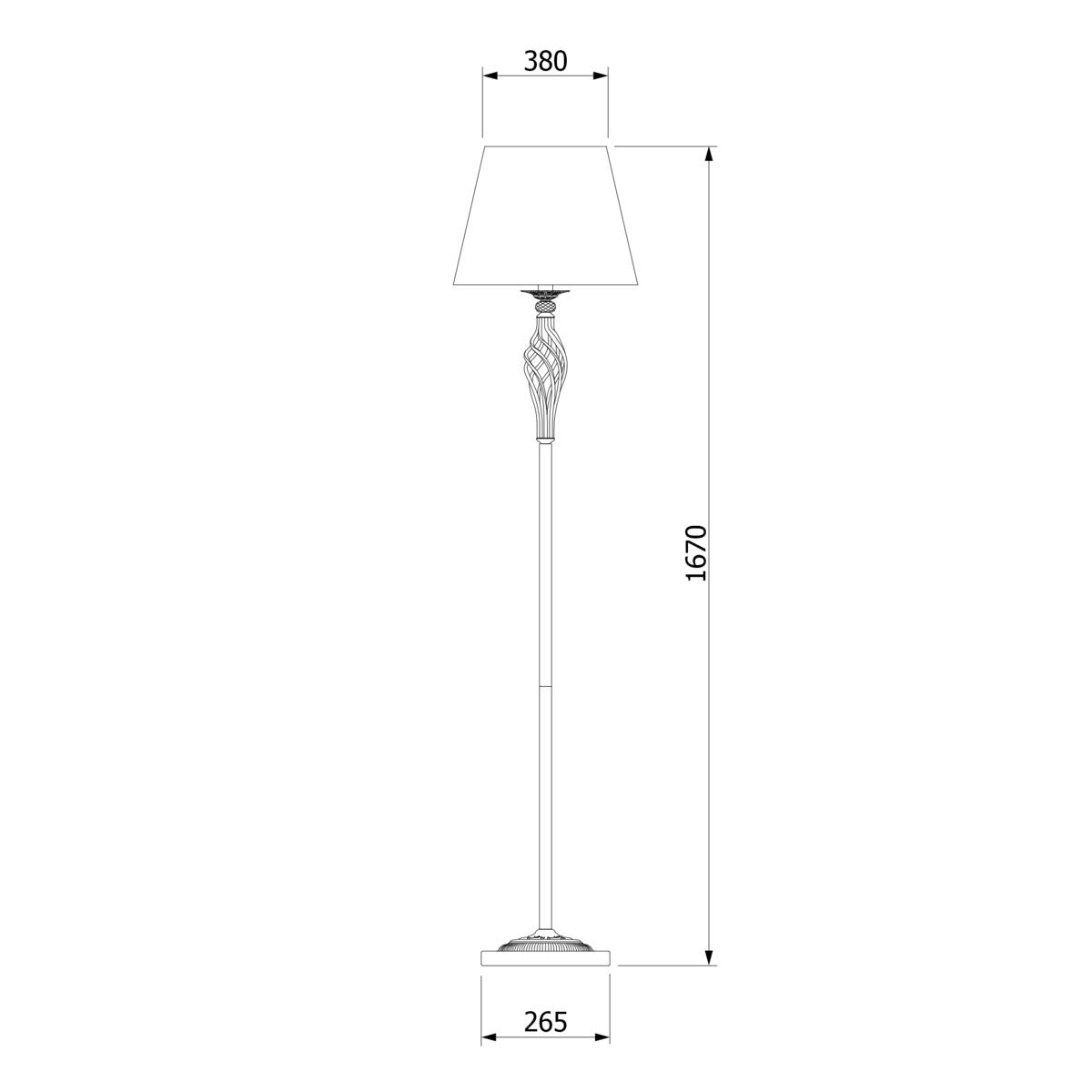 Торшер Eurosvet 01003/1 античная бронза 00000076778