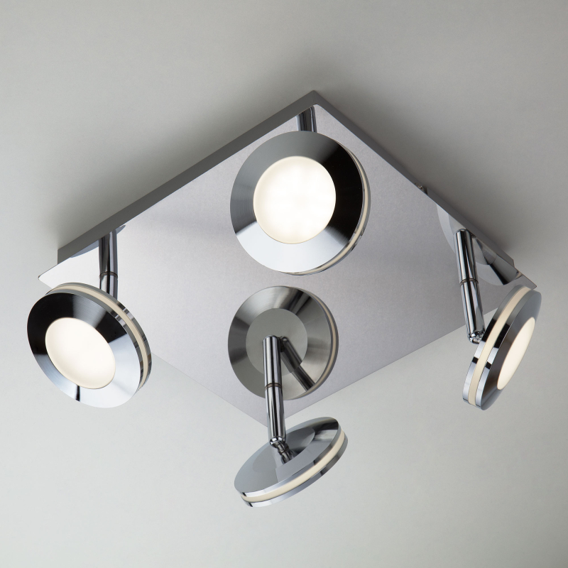 Потолочный светодиодный светильник Eurosvet Round 20002/4 хром