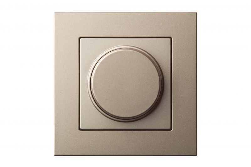 Светорегулятор светодиодный поворотный нажимной 100 Вт Liregus Epsilon 28-3081