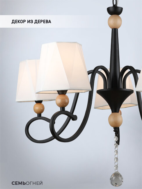 Подвесная люстра Wedo Light Shanita WD3590/5P-BK-WT