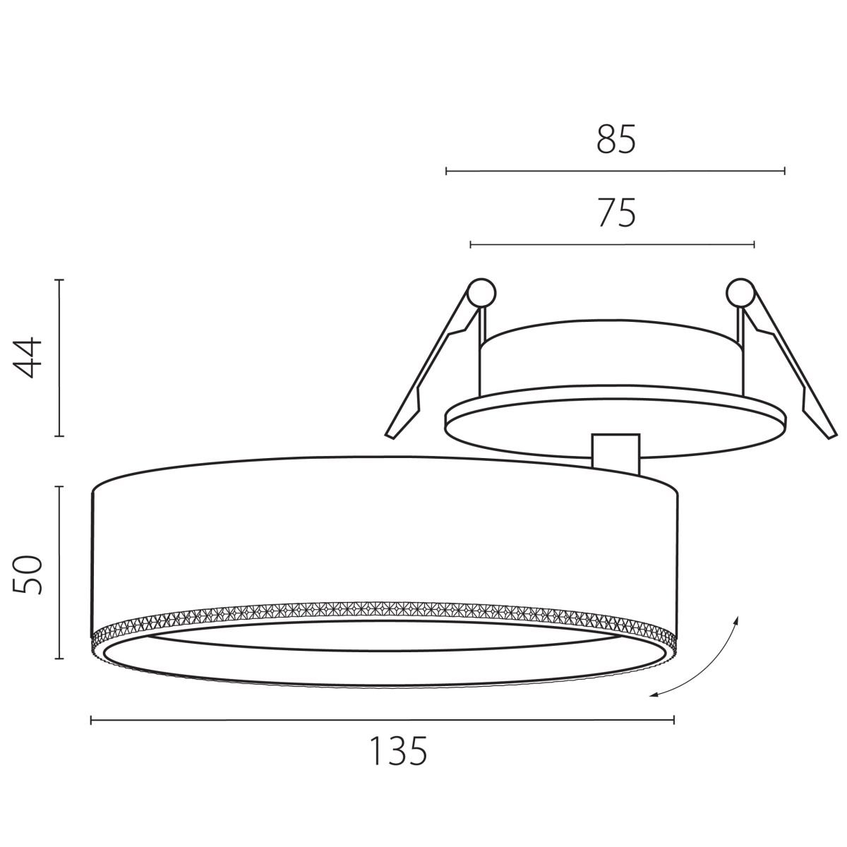 Встраиваемый светильник Alta Pro Lightstar A5737RS