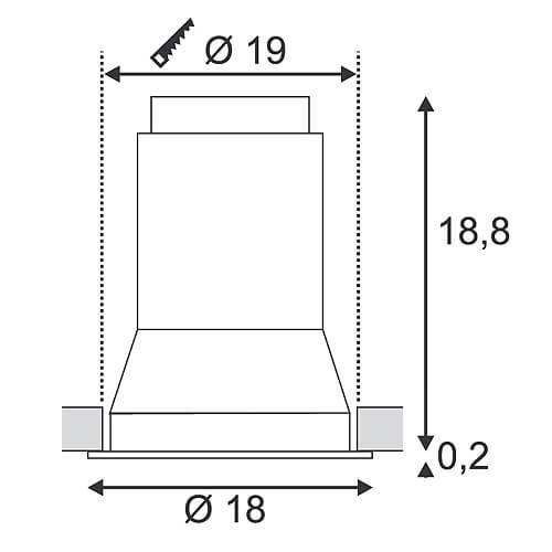 Светильник встраиваемый BOOST IP44 Power LED 9W серебристый 160634