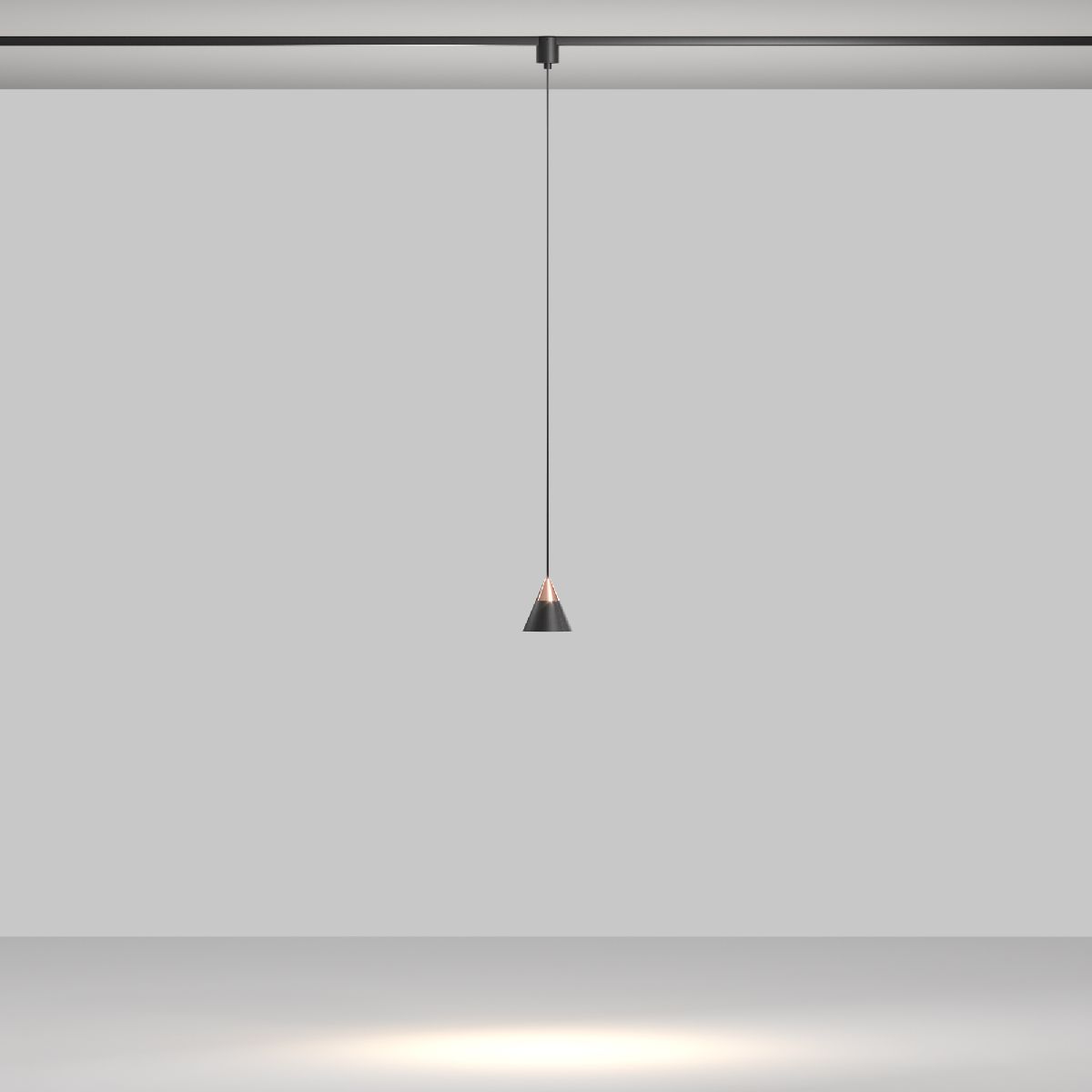 Трековый подвесной магнитный светильник Maytoni Cono TR166-1-7W3K-M-B