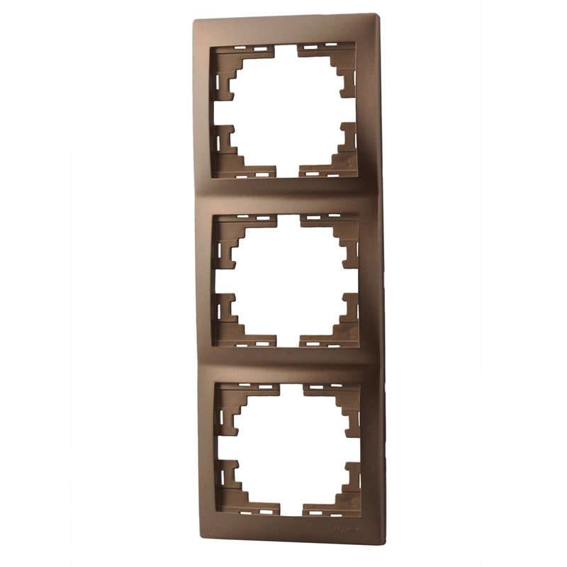 Рамка 3-местная вертикальная Lezard Mira 701-3100-153