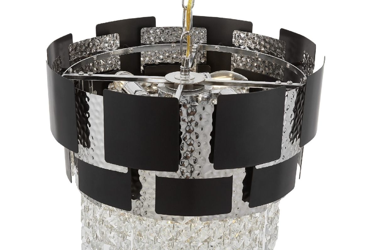 Подвесная люстра Lumina Deco Kruvia LDP 7045-400 BK+CHR