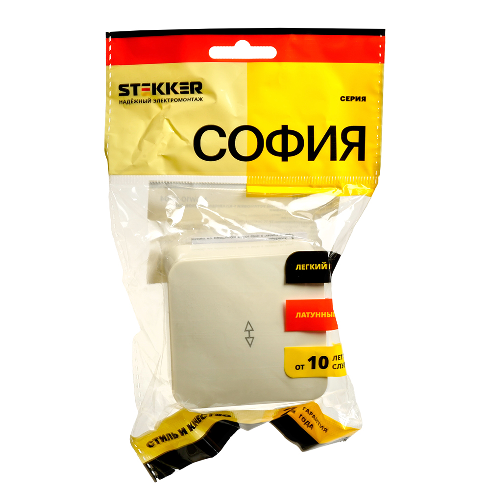 Переключатель одноклавишный Stekker София 49478 MSW10-12-04