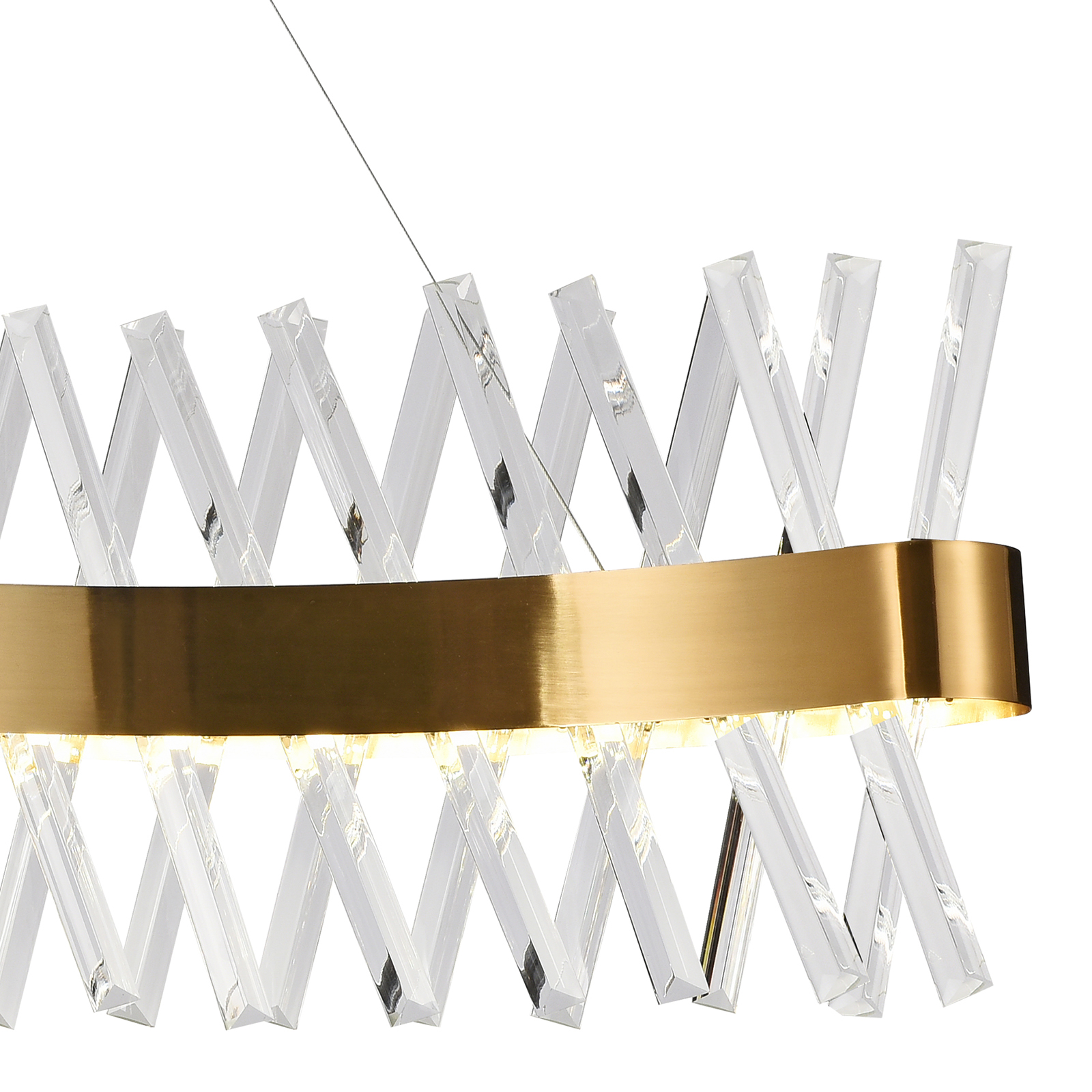 Подвесная люстра Natali Kovaltseva Halos LED LAMPS 81357 GOLD SATIN