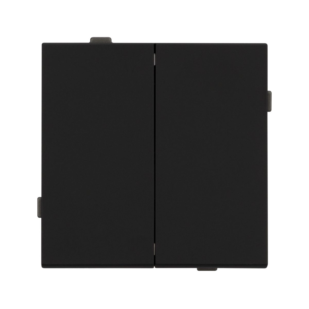 Механизм выключателя двухклавишный непроходной Arlight SWT-TENDO-MK02-SFPL-BK (230V, 10A) 054544