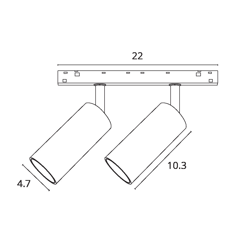 Трековый магнитный светильник Arte Lamp Optima A7260PL-2BK