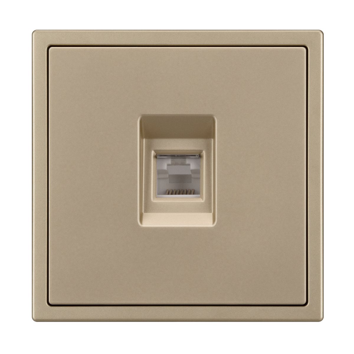 Розетка телефонная софт-тач золотой песок Arlight SCT-MTL1-SFPL-GD (RJ-11, 4C) 054302(1)