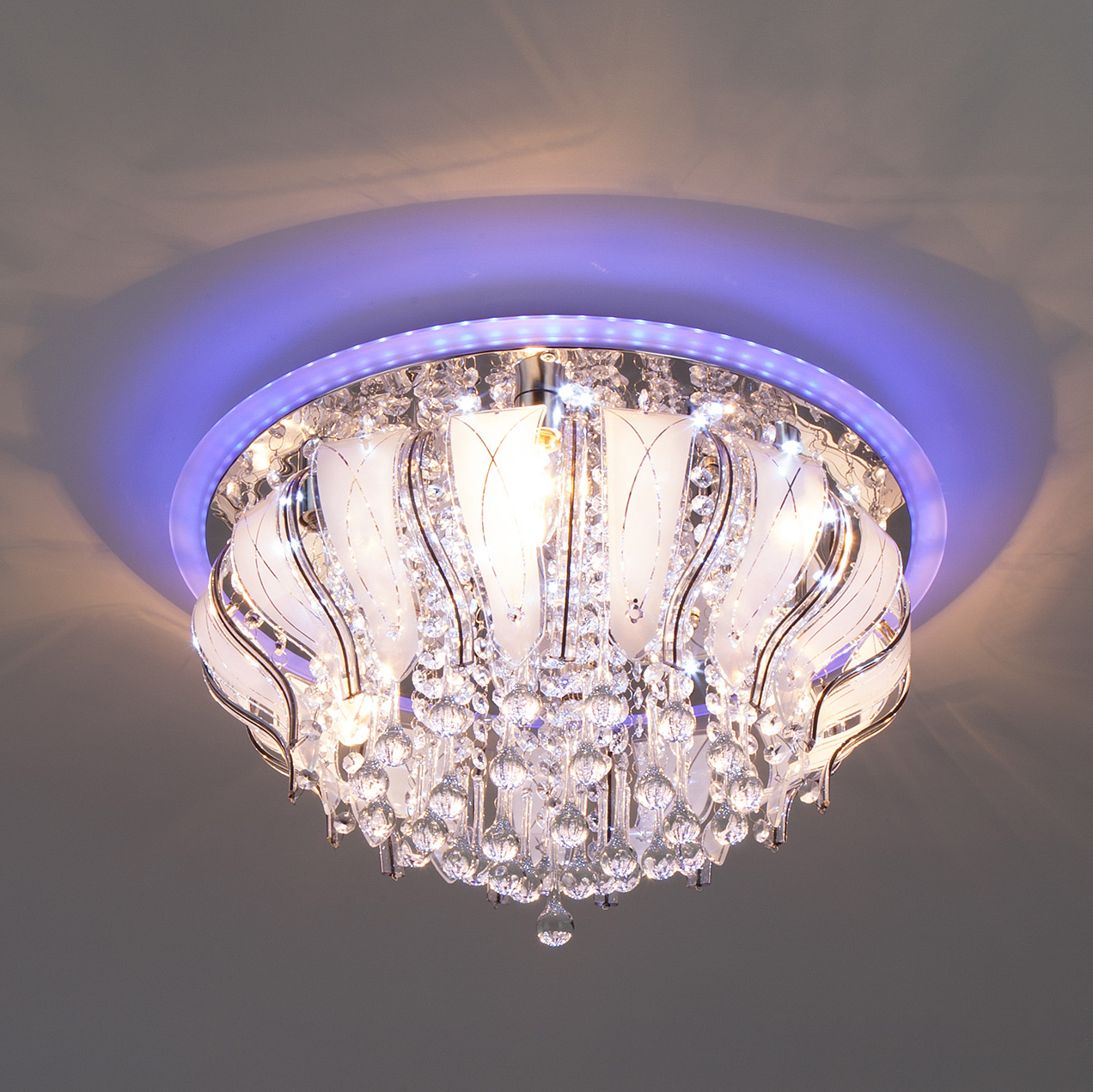 Потолочный светильник Eurosvet Soffite 80119/8 хром/синий+красный+фиолетовый