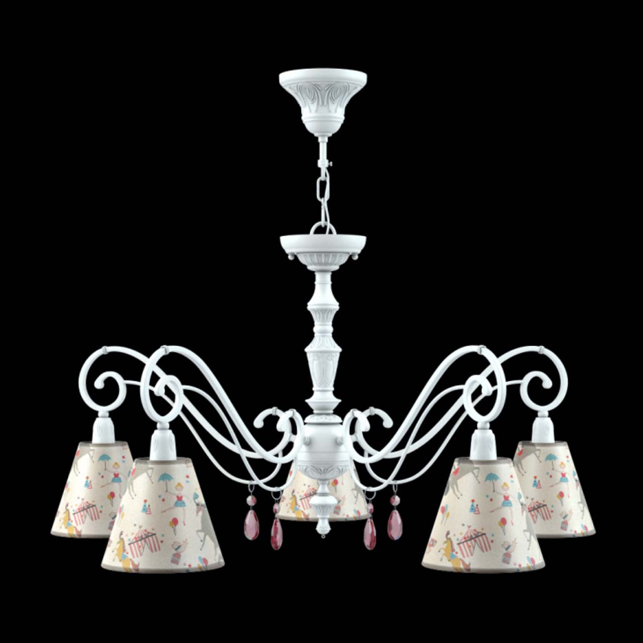 Подвесная люстра Lamp4you Classic E3-05-WM-LMP-O-14-CRL-E3-05-PK-DN